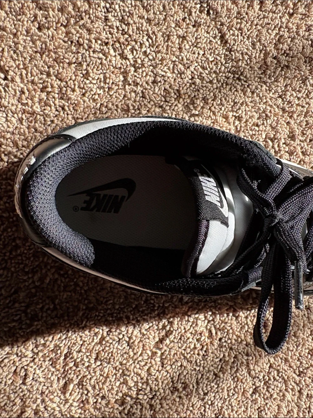 Nike Black and White Low-Top Sneakers. Worn once